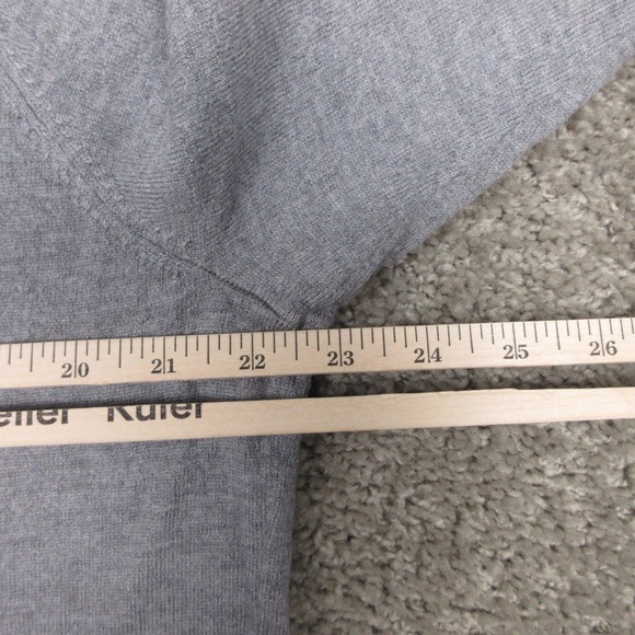 Peter Millar Sweater Mens XL Gray Merino Wool Autumn Crest Quarter Zip Pullover - Picture 8 of 9